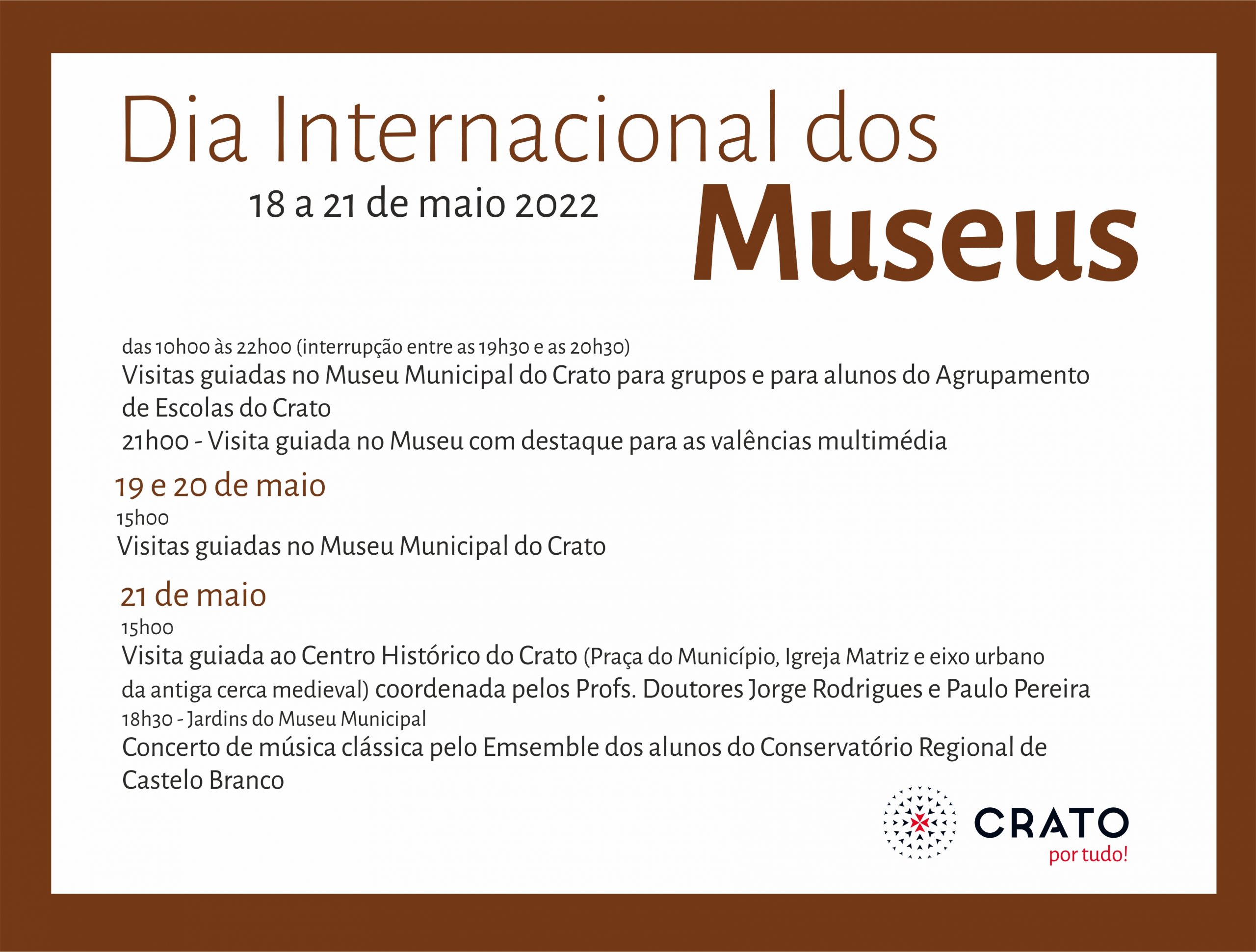 Cartaz Dia Internacional dos Museus - programa