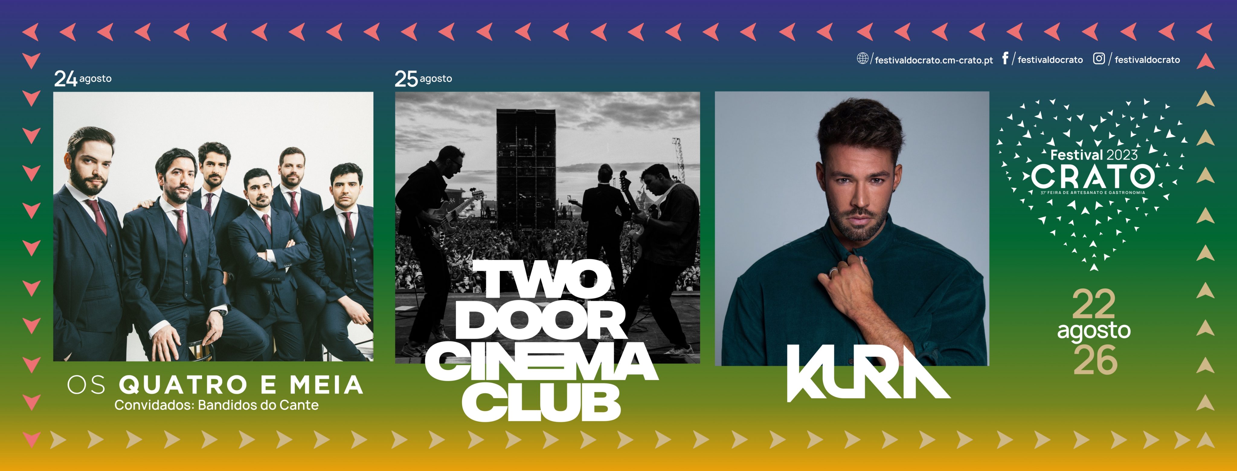 Two Door Cinema Club, Os Quatro e Meia e Kura são as novas confirmações da edição 2023!