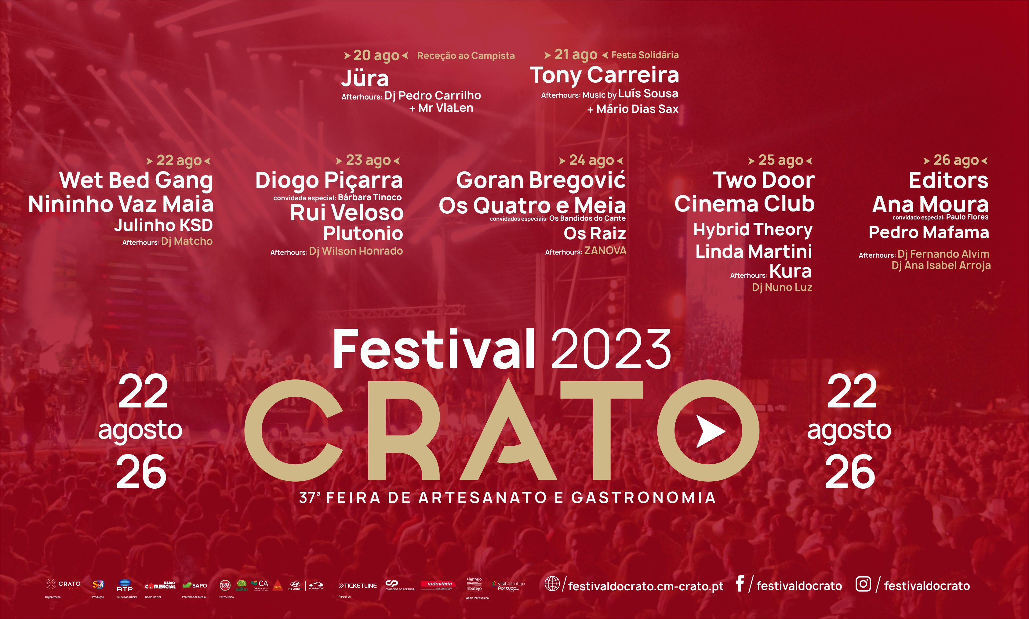 Festival do Crato 2023 – Cartaz Oficial e Horários dos Concertos