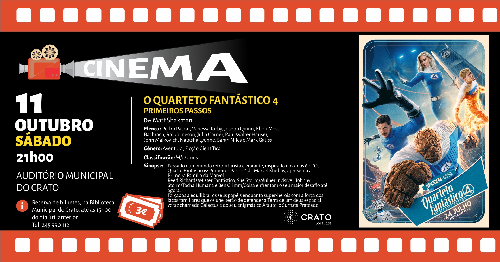 CINEMA – Filme: O Quarteto Fantástico – Primeiros Passos