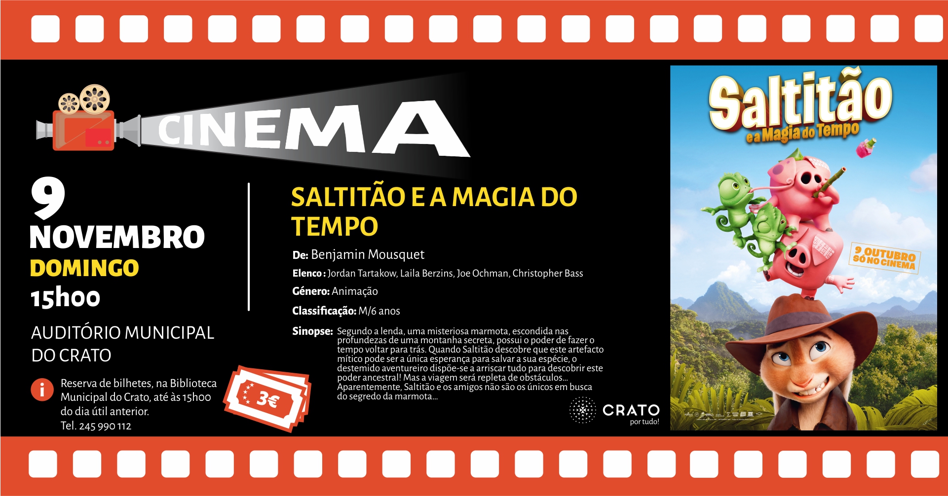 Cinema – Filme: SALTITÃO E A MAGIA DO TEMPO