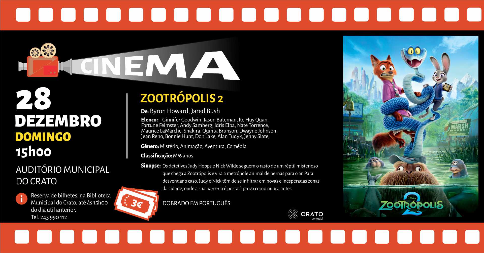 CINEMA – Filme ZOOTRÓPOLIS 2