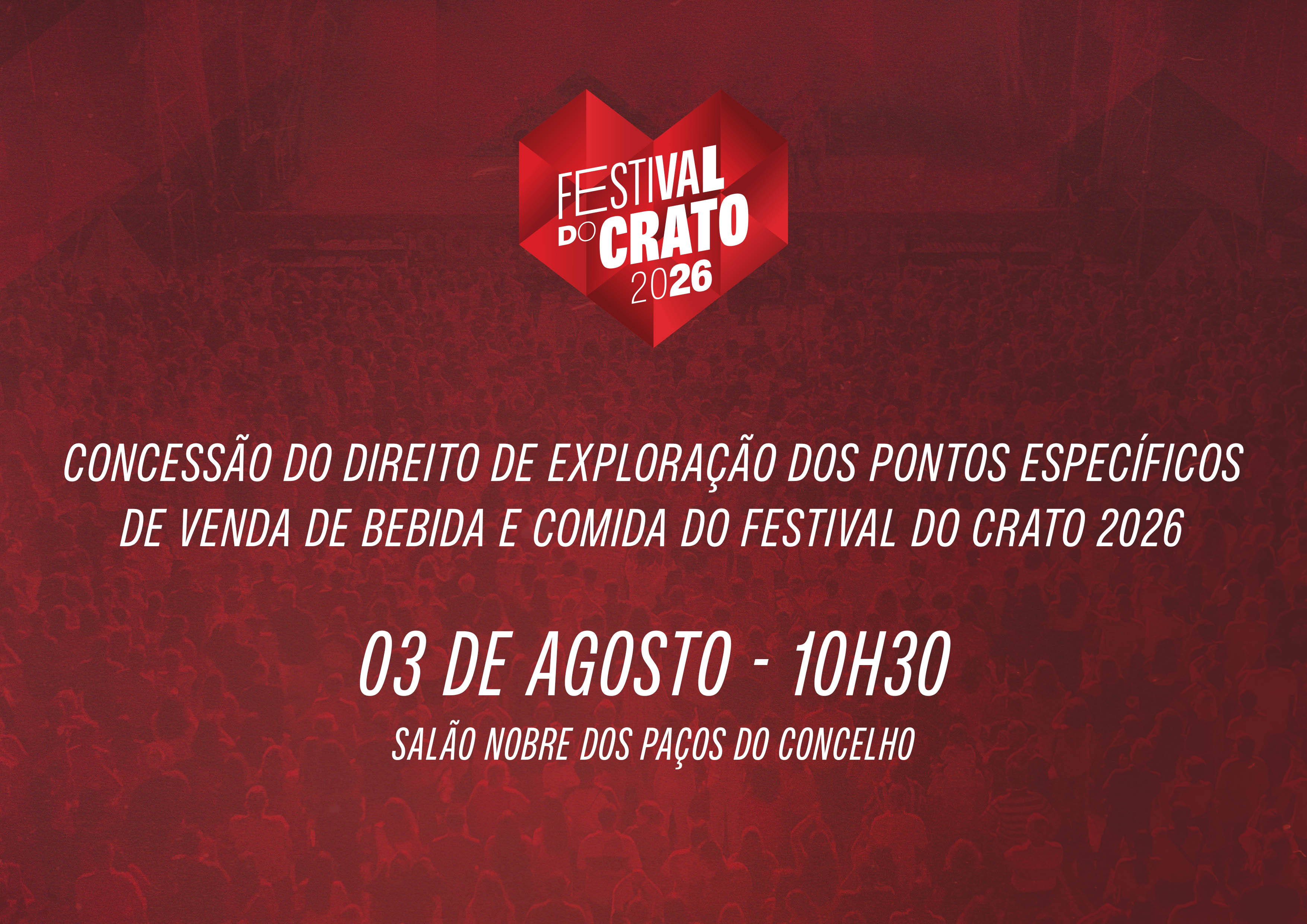 Hasta Pública – Concessão do Direito de Exploração dos Pontos Específicos de Venda de Bebida e Comida do Festival do Crato 2026