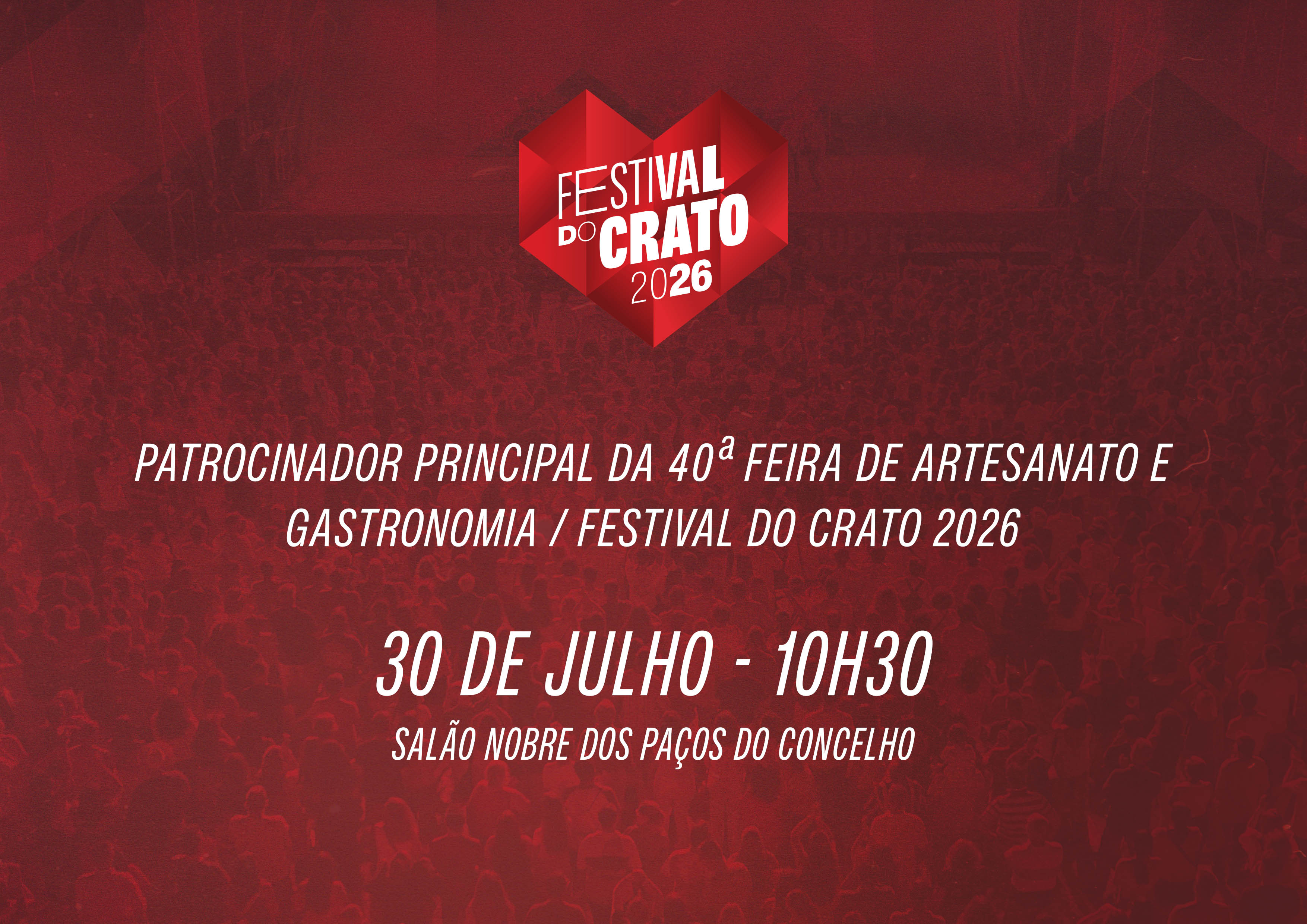 Hasta Pública – Patrocinador Principal da 40ª Feira de Artesanato e Gastronomia / Festival do Crato 2026